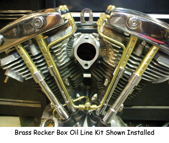 Mid Usa Motorcycle Parts Rocker Box Oil Line Kits For Shovelhead