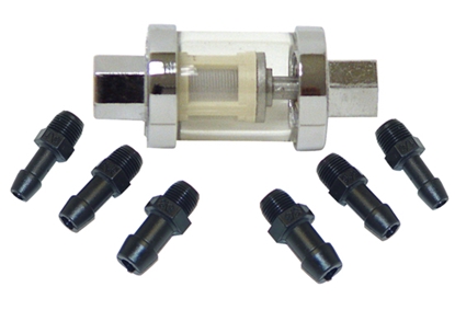 Picture of V-FACTOR UNIVERSAL IN-LINE FUEL FILTER FOR 1/4", 5/16" & 3/8" FUEL LINE
