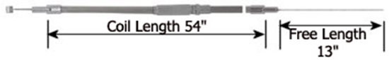 Picture of THROTTLE CABLE FOR CUSTOM INTERNAL THROTTLE