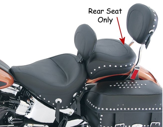 Picture of WIDE SOLO SEAT WITH DRIVER BACKREST (SOLD SEPARATE) & REAR SEAT (SOLD SEPARATE)  FOR SOFTAIL