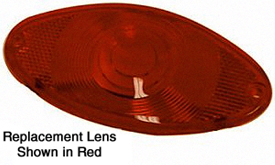 Picture of REPLACEMENT LENS FOR V-FACTOR 12 VOLT CATEYE TAILLIGHT ASSEMBLY FOR  CUSTOM USE
