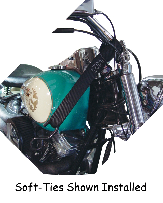 MIDUSA Motorcycle Parts. 1 1/2" WIDE SOFTTIE PAIR FOR TRANSPORTING