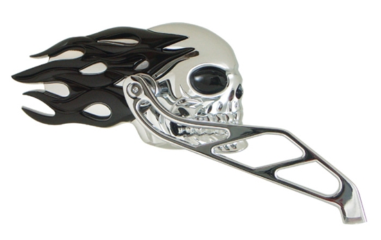 Picture of V-FACTOR FLAMING SKULL MIRRORS FOR ALL MODELS