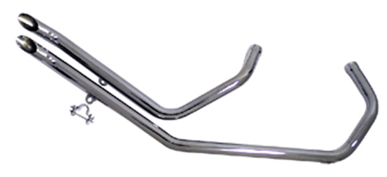 Picture of UPSWEEP GOOSENECK DRAG PIPE EXHAUST SET FOR IRONHEAD SPORTSTER