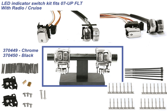 Picture of HANDLEBAR SWITCH WIRING KIT FITS 07/L* SOFTAIL/DYNA MODELS CHROME