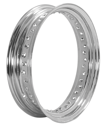 Picture of CHROME STEEL RIM,16 X 3.5 METAL SIDE VALVE,40 HOLE DROP CENTER