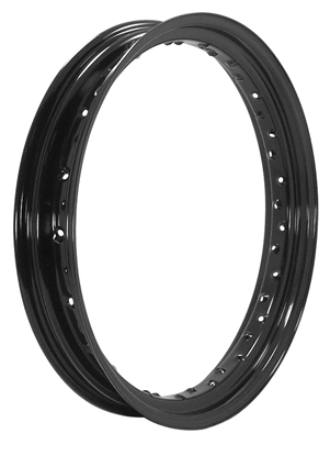 Picture of BLACK STEEL RIM, 21"  X 3.25" 40 SPOKE DROP CENTER