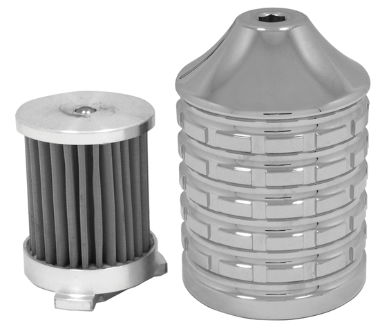 Picture of OIL FILTER/COOLER KIT,CHROME FITS ALL BT 1980/L*, XL 84/L* 3/4-16 THD,SPEED LINER