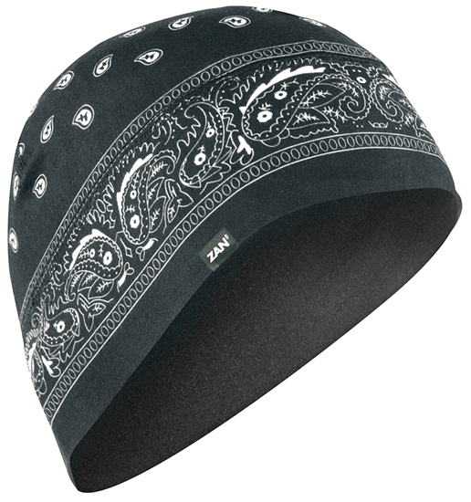 Picture of BEANIE/HELMET LINER BLACK PAISLEY ZANHEADGEAR  WHLL101