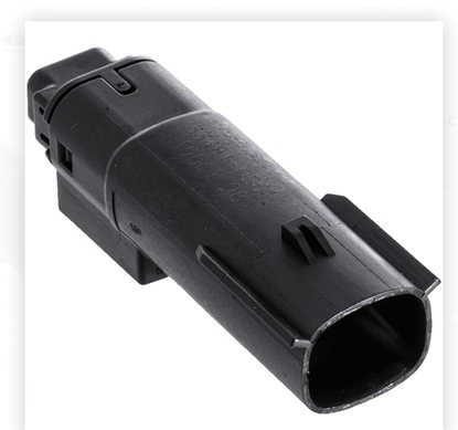 Picture of BLACK 12 PIN MALE HOUSING UW MOLEX PIN TYPE WIRE END HD 72488-07BK, NM-33482-1201