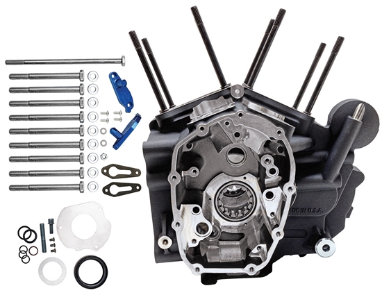 Picture of ENGINE CRANKCASE, S&S FITS BT 2017/L* M8 TOURING  BLACK FINISH