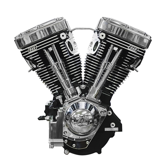 Picture of V124 BLACK CHROME AND BLACK LONG BLOCK ENGINE FOR HD MODELS WITH EVOLUTION ENGINES