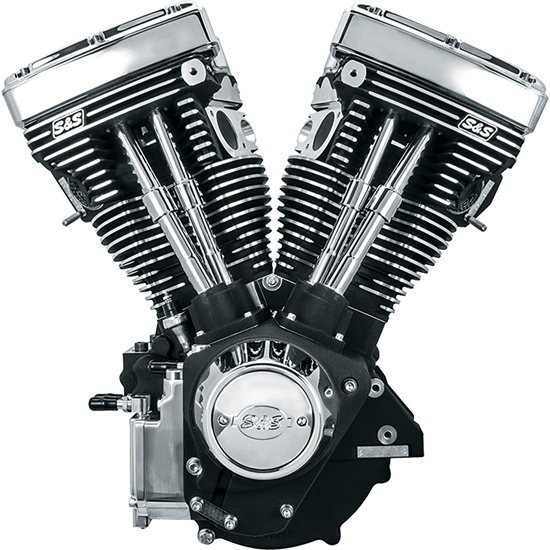 Picture of V111 LONG BLOCK ENGINE FOR EVOLUTION MODELS - WRINKLE BLACK
