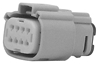 Picture of GRAY 8 PIN FEMALE HOUSING UW MOLEX PIN TYPE WIRE END HD 72469-07GY, NM-33472-0802