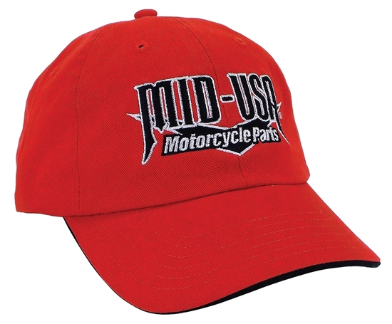 Picture of BASEBALL CAP RED MID-USA LOGO