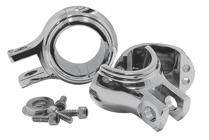 Picture of PHANTOM HIGHWAY BAR PEG CLAMPS FITS PHANTOM 33MM BARS CHROME BILLET 34MM