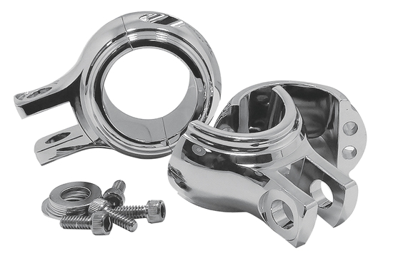Picture of PHANTOM HIGHWAY BAR PEG CLAMPS FITS PHANTOM 33MM BARS CHROME BILLET 34MM
