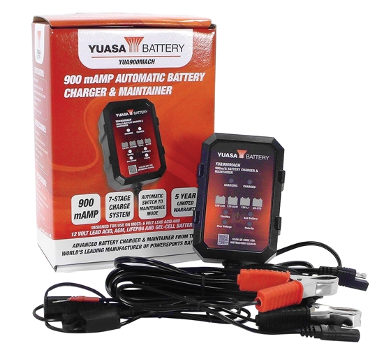 Picture of BATTERY CHARGER/MAINTAINER MOST 6V AND 12V LEAD ACID,AGM LITHIUM,GEL CELL, 900M AMP