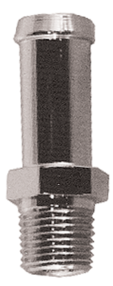 Picture of OIL/FUEL FITTING 1/8" MALE NPT TO 5/16" STRAIGHT HOSE NIPPLE CHROME PLATED MFG #2025